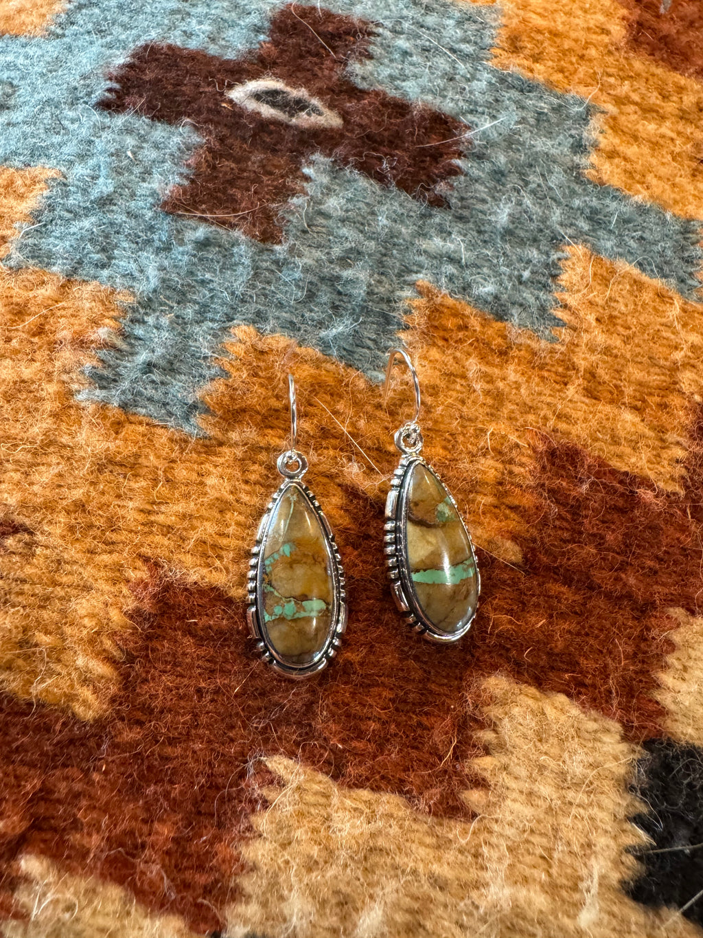 Boulder Turquoise Teardrop Earrings